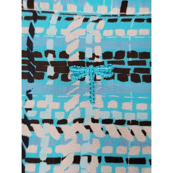 Tyler Boe Ellery Silk Plaid Button Up  Bell Sleeve Multi Top Women's Size 12 - Picture 5 of 10